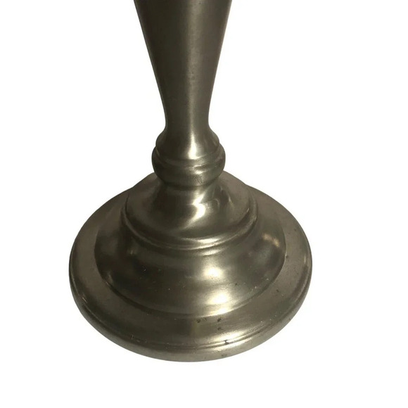 Vintage OLD SAYBROOK 8” Pair Candle Sticks Holders Set of 2 Pewter Collectibles - Picture 11 of 12